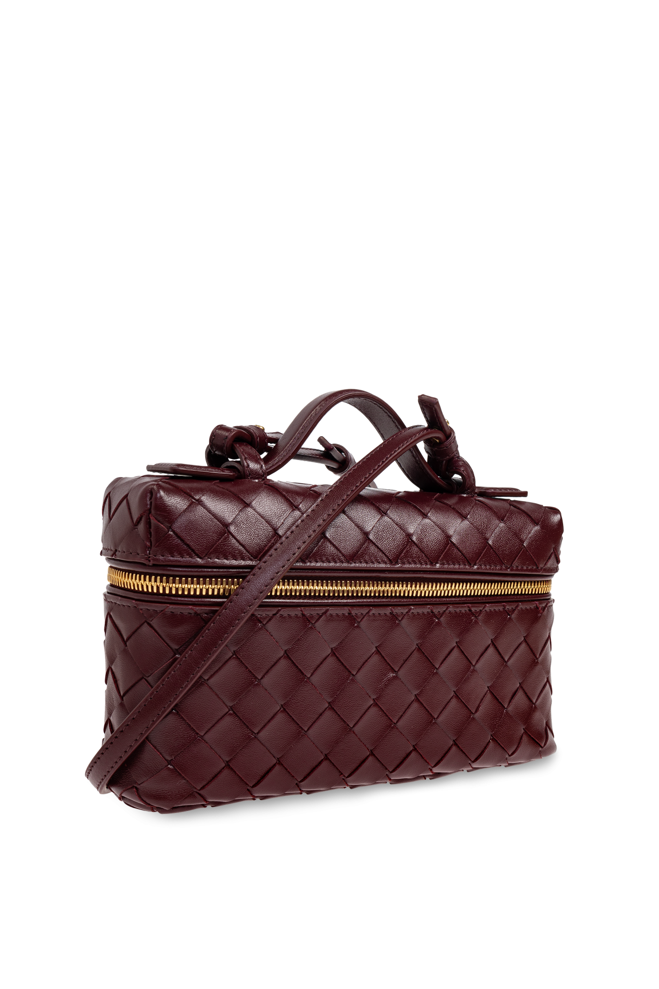【関税込み】Bottega Veneta バーガンディ Bang Bang バッグ Bottega Veneta Bang Bang Intrecciato Leather Crossbody